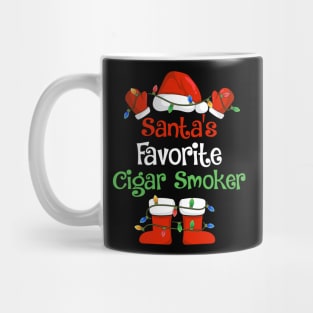 Santa's Favorite Cigar Smoker Funny Christmas Pajamas Mug